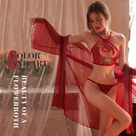 Women S Sexy Hanfu Dancer Lingerie Ancient Exotic Gauze Perspective Dance Concubine Passion
