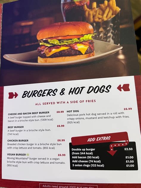 Hollywood Bowl Wolverhamptons Full Menu Online