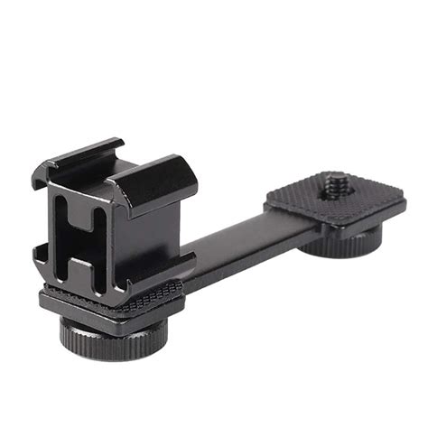 Neohook In Triple Hot Shoe Mount Adapter Extension Bracket Holder Microphone Stand For