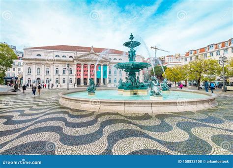 Lisbon The Portuguese Capital Rossio Square Praca Do Rossio