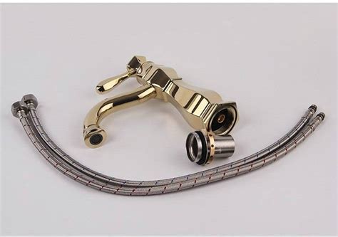 Luxury Basin Faucets Gold Rose Brass Bathroom Sink Faucets Single Handle Hot Cold Wash Mixer