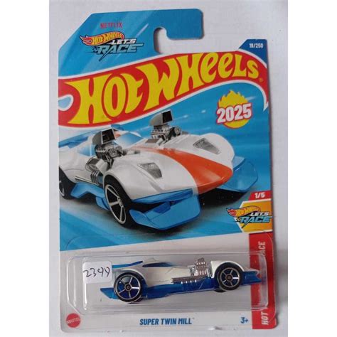 Jual Hot Wheels Super Twin Mill White Hot Wheels Let S Race 2025 Netflix Shopee Indonesia