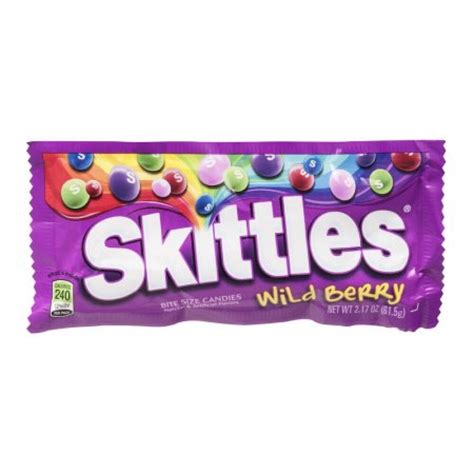 Skittles Wild Berry Candy Single Pack 217 Ounce Pack Of 3