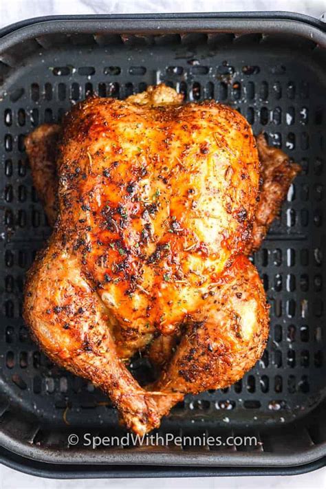 Air Fryer Whole Chicken {Beginner Recipe} - Spend With Pennies