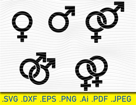 Gender Symbols Svg Male Female Sex Svg Cut File Instant Etsy