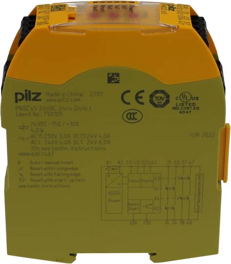 750105 Pilz PNOZ S5 24VDC 2 N O 2 N O T Safety Relay PNOZsigma E