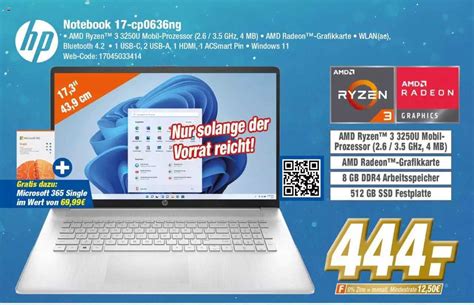 Hp Notebook 17-cp0636ng Angebot bei Expert Klein