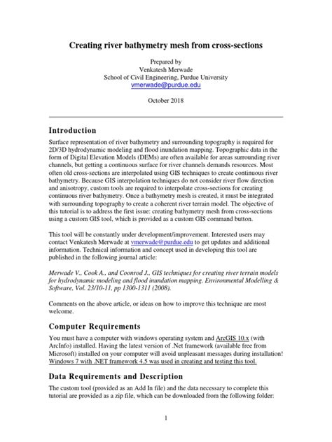 Bathymetry Tutorial 10x Pdf Geographic Information System Arc Gis