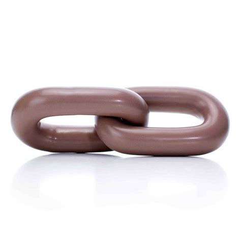 Escultura Elos Em Cerâmica Nude 7x18cm