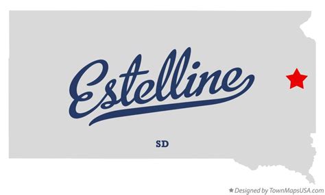 Map of Estelline, SD, South Dakota