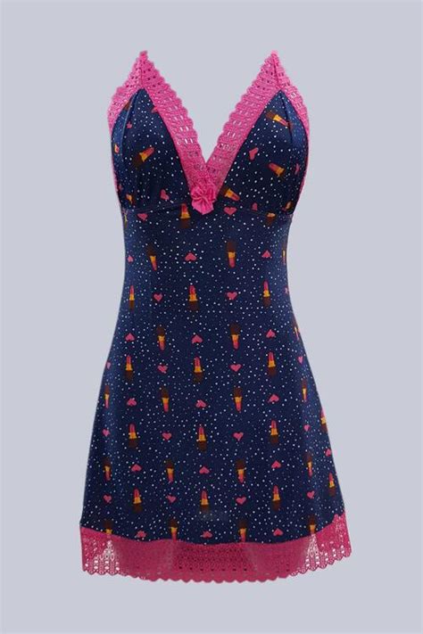 Comprar Camisola Helena Estampada Renda Amore Brasil Lingerie