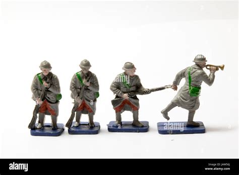 Collection of Tin and Vintage Toy Soldiers Stock Photo - Alamy