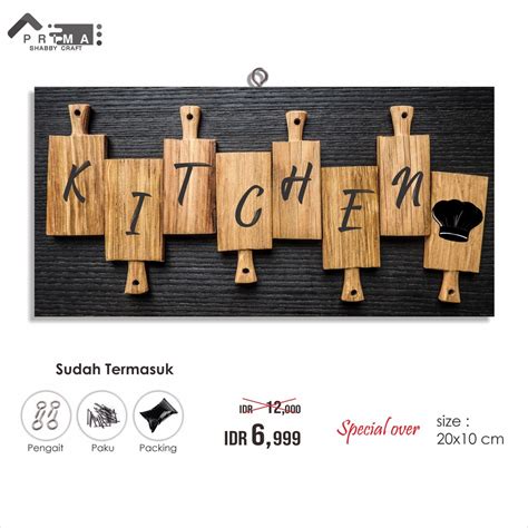 KAYU HIASAN DINDING Wall Hanging Poster Wood Display Wall Decor Kitchen