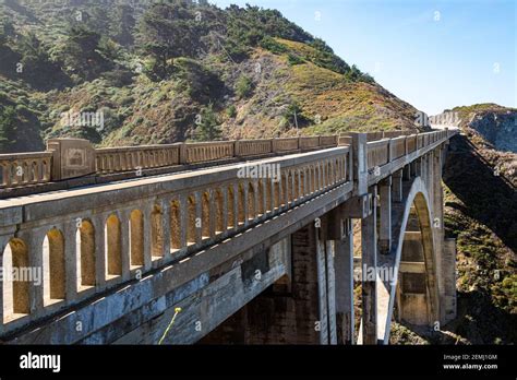 Rocky Creek Bridge California Stock Photo Alamy