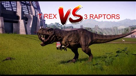 T Rex Vs Raptors Jurassic World Evolution Youtube