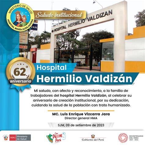 Feliz aniversario hospital Hermilio Valdizán Campañas Hospital