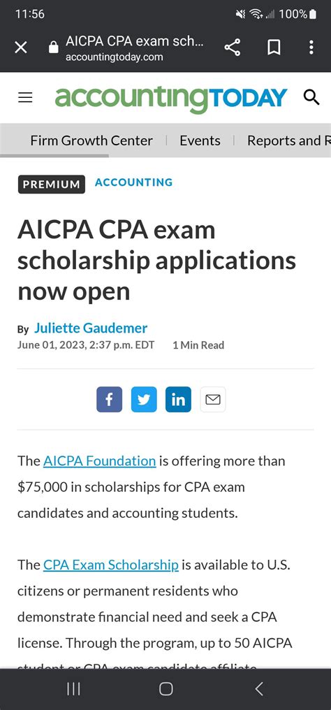 Aicpa Cpa Exam Scholarship R Cpa