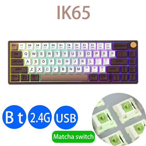 Feker Ik Via Mode Kit Layout Low Latency Hot Swap Knob Mechanical Keyboard Rgb Matcha