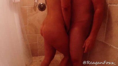 Horny Reagan Foxx Swallows A Big Dick While Taking A Steamy Shower Photos
