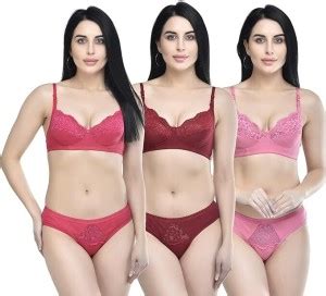 LX PRODUCTS Womens Cotton Bra Panty Set For Women Lingerie Set Bra Panty Set Bra Panty Set For