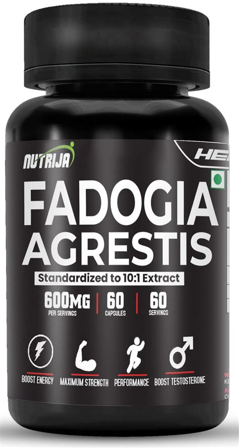 Buy Fadogia Agrestis Extract 600mg with Bioperine Capsules in India ...