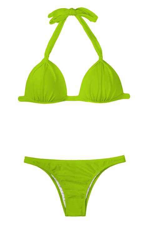 Rio De Sol Light Green Padded Triangle Bikini Jureia Fixo Basic