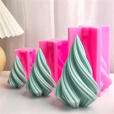 Молд силиконовый мягкий для свечи "Елочка", 1 шт. Размер на выбор: S, 8 ...