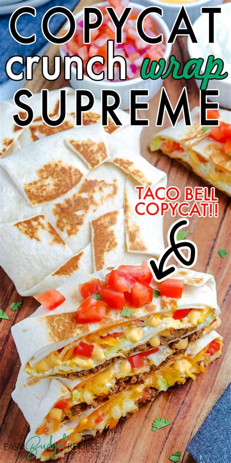 Taco Bell Crunchwrap Supreme Copycat Easy Budget Recipes