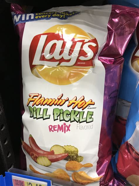 Lays Flamin Hot Dill Pickle Remix Potato Chips