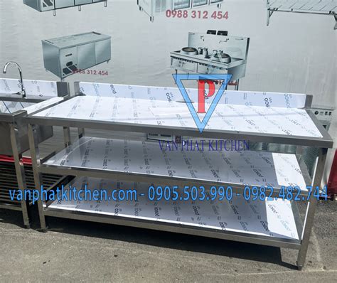 Bàn Inox 2 Tầng Sản Xuất Theo Từng Yêu Cầu đề Ra Bếp Vạn Phát