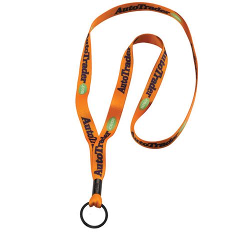 Custom Orange Lanyards With Rubber Ring Suqls12m Discountmugs