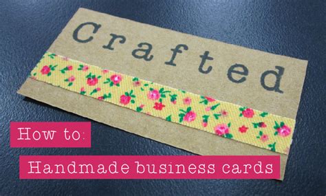 How to: handmade business cards - Crafted