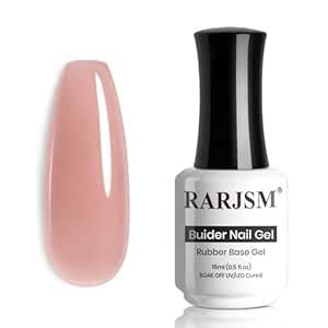 Amazon Rarjsm Rubber Base Coat Gel Polish Nude Dirty Pink Skin Tone Rubber Base Gel For