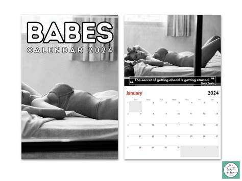 Babes Wall Calendar 2024 Great Gift For Hot Girls Lovers Etsy