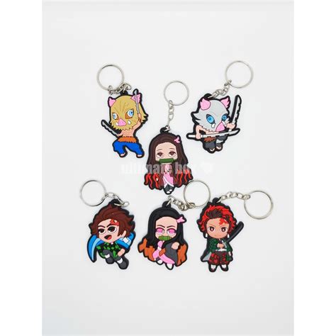 Chaveiros De Borracha Geek Demon Slayer Kimetsu No Yaiba Shopee Brasil