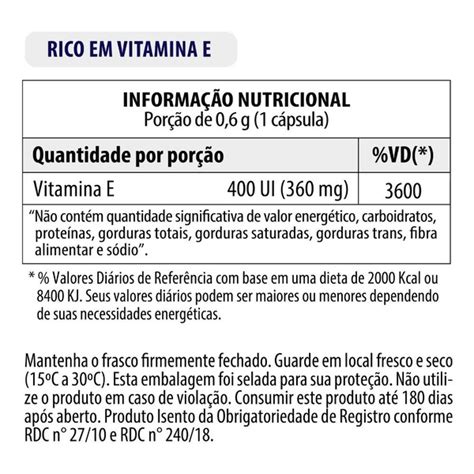 Vitamina E Ui Vitgold C Psulas Vitgold