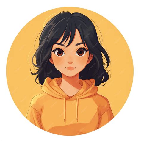 cute anime girl illustration girl cartoon vector premium ai generated