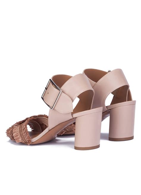 Sandalias Nude De Tac N Ancho Tienda De Zapatos Pura L Pez Pura Lopez