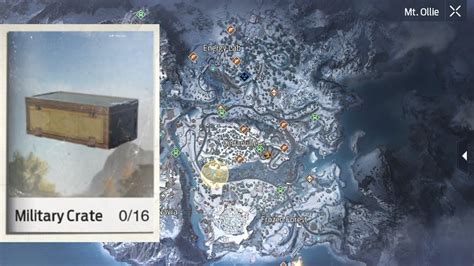 Undawn Snowy Mountain Mt Ollie Map Military Crate Youtube