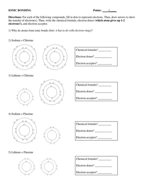 Gcse Chemistry Ionic Bonding Worksheet