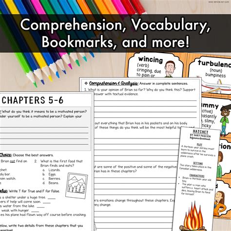 Hatchet | Comprehension and Vocabulary by Chapter | Guided Reading