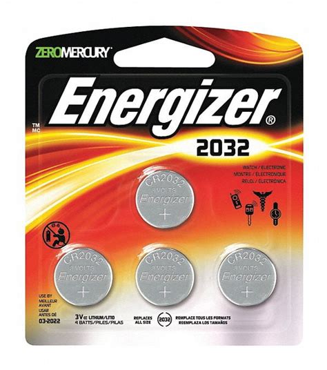 Coin Cell Coin Cell, Voltage 3, Battery Size 2032, 4 PK - Walmart.com