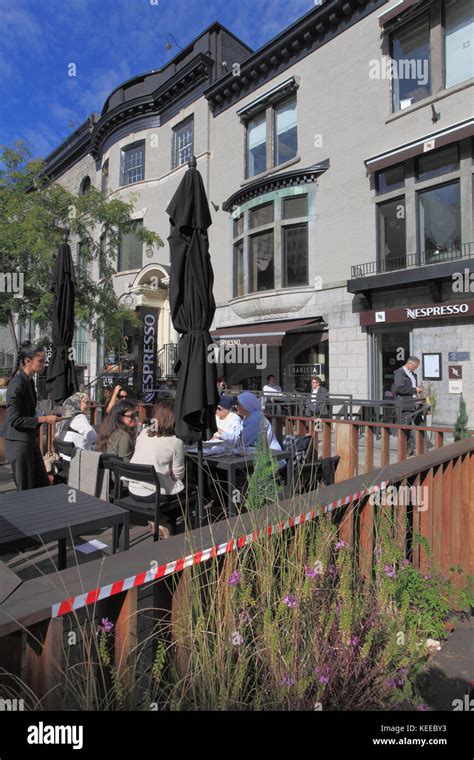 canada quebec montreal crescent street cafe restaurant people