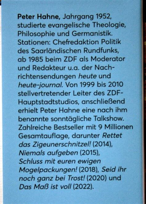 Ist Das Euer Ernst Aufstand Gegen Idiotie Und Ideologie Peter Hahne