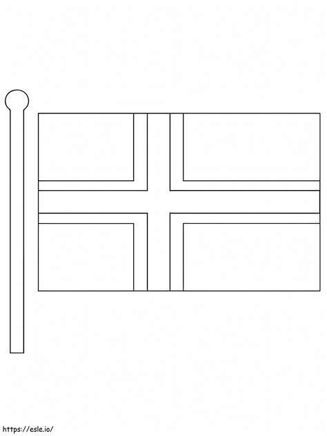Norvégia zászló kifestő