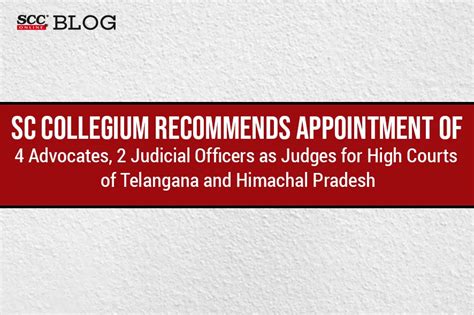 Advocates And Judicial Officers Recommended By Sc Collegium To Be