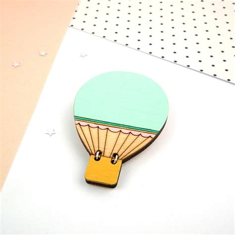 Hot Air Balloon Badge Etsy
