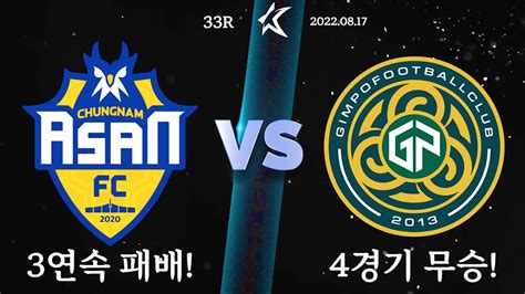 2022 K리그2 충남 아산 Fc Vs 김포 Fc 33라운드 프리뷰 And 승부예측 Go Go 파워축구 승부예측