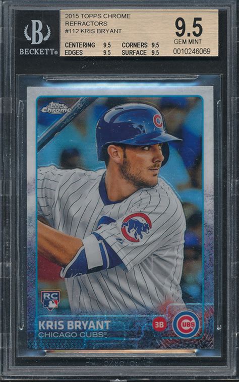 2015 Topps Chrome 112 Kris Bryant RC BGS 9 5 Pristine Auction