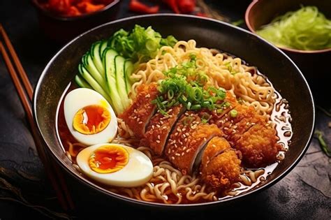 Premium Photo Captivating Food Photography Asian Noodles Ramen Soup